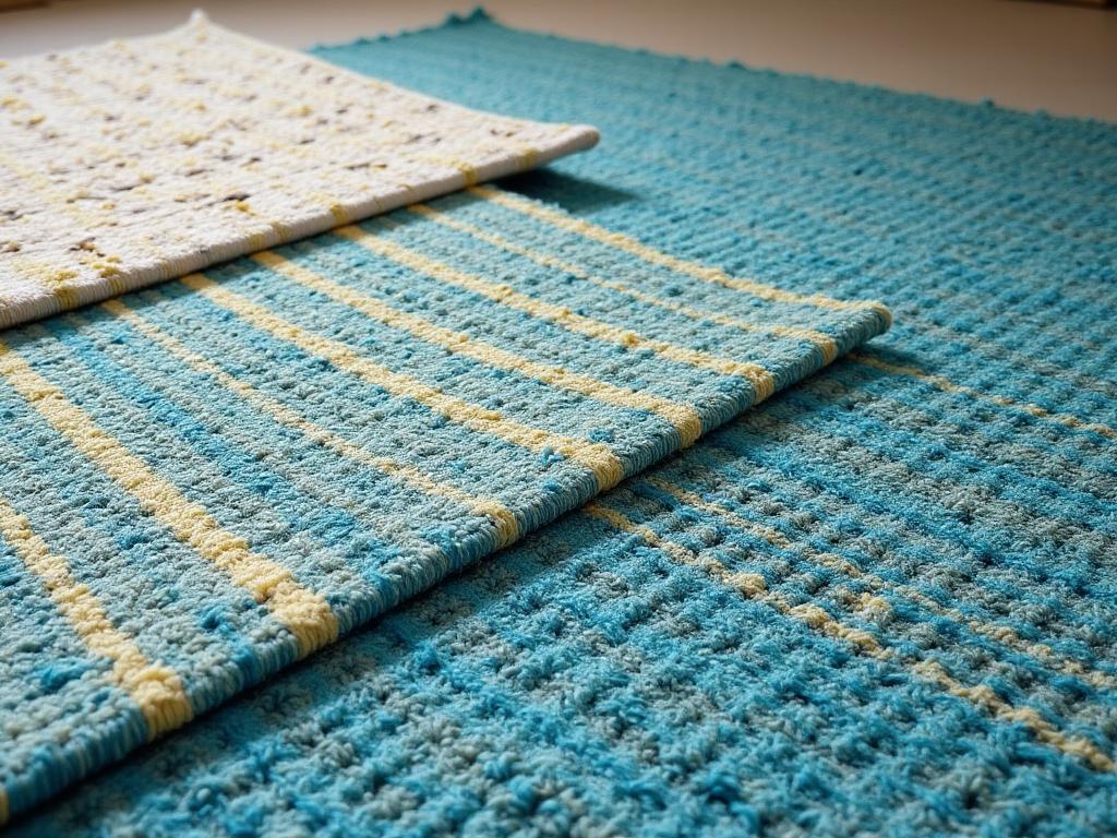 Alfombras tejidas a mano con motivos marinos